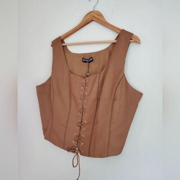 Brown Corset-Style Vest - Picture 7 of 8